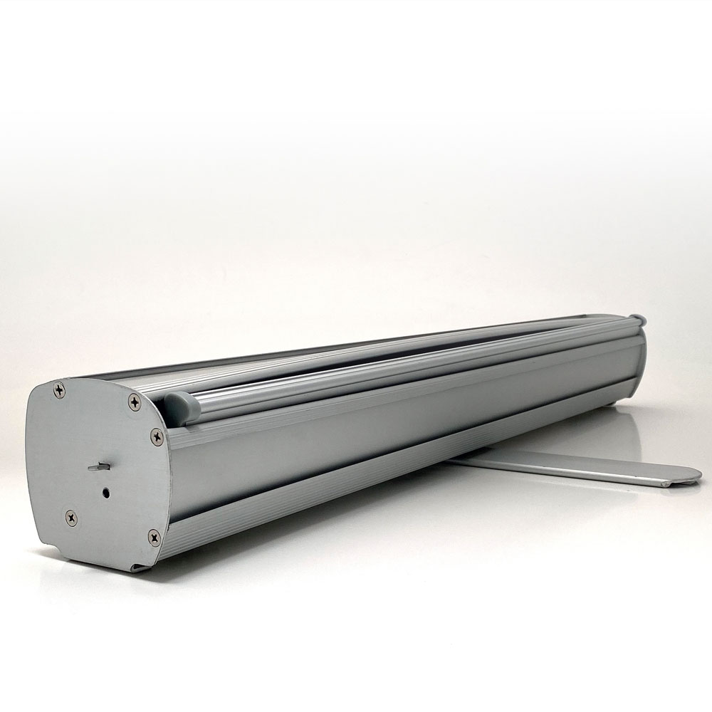 Roll-up Kassette, Budget, einseitig, Aluminium/Silber, 60 cm