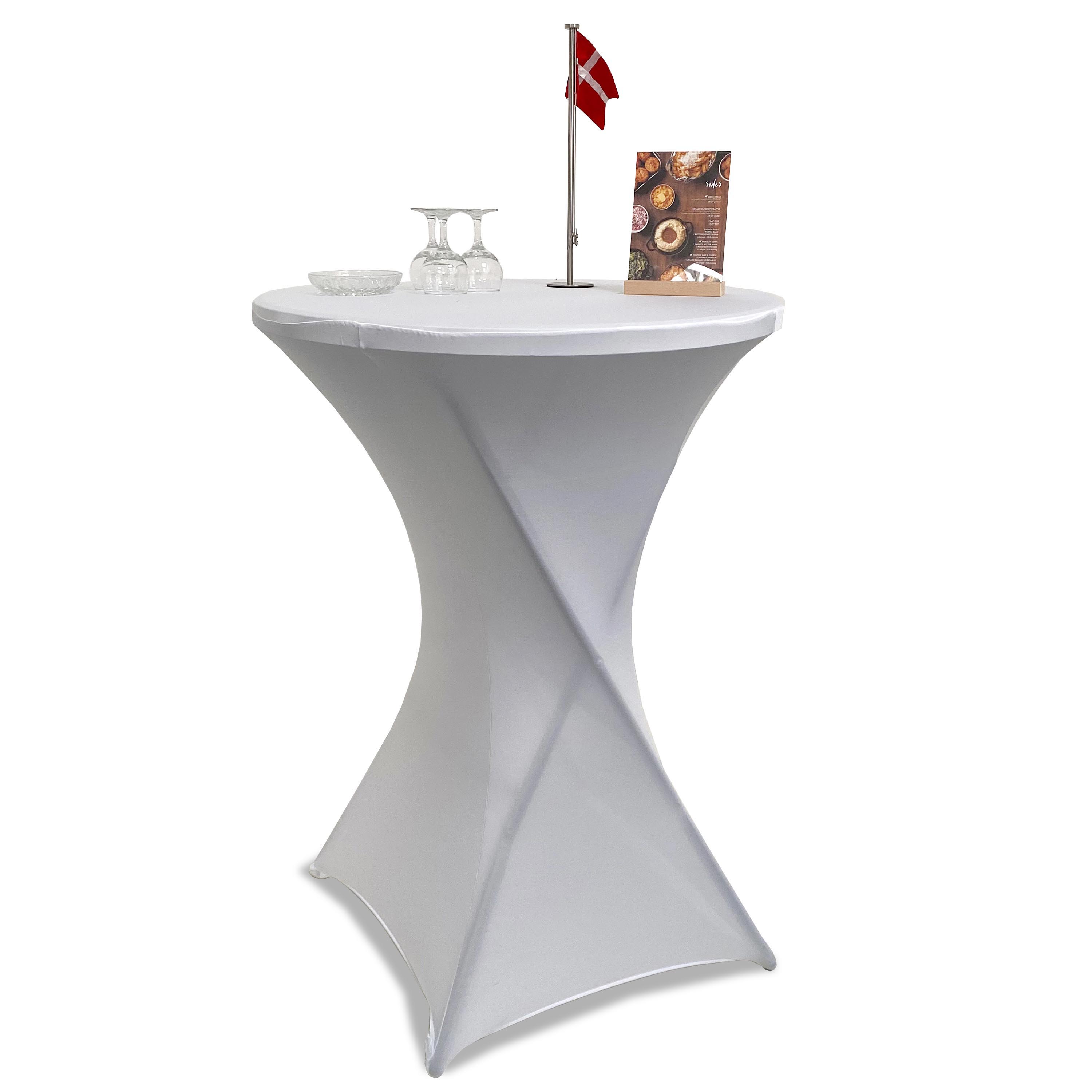 Messetheke, Event Table, 110 cm hoch, Ø 80 cm, mit elastischer Decke