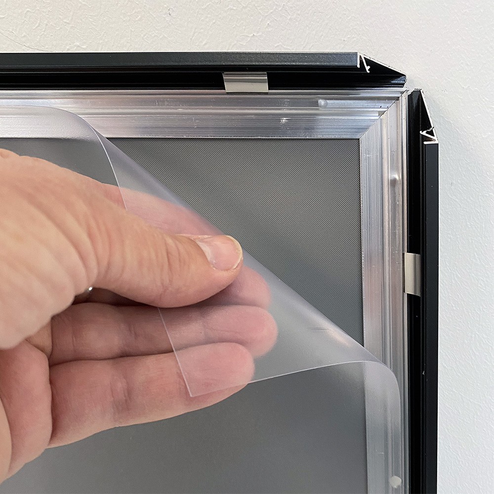 Klapprahmen, 20 mm Aluminium Flachprofil, Schwarz