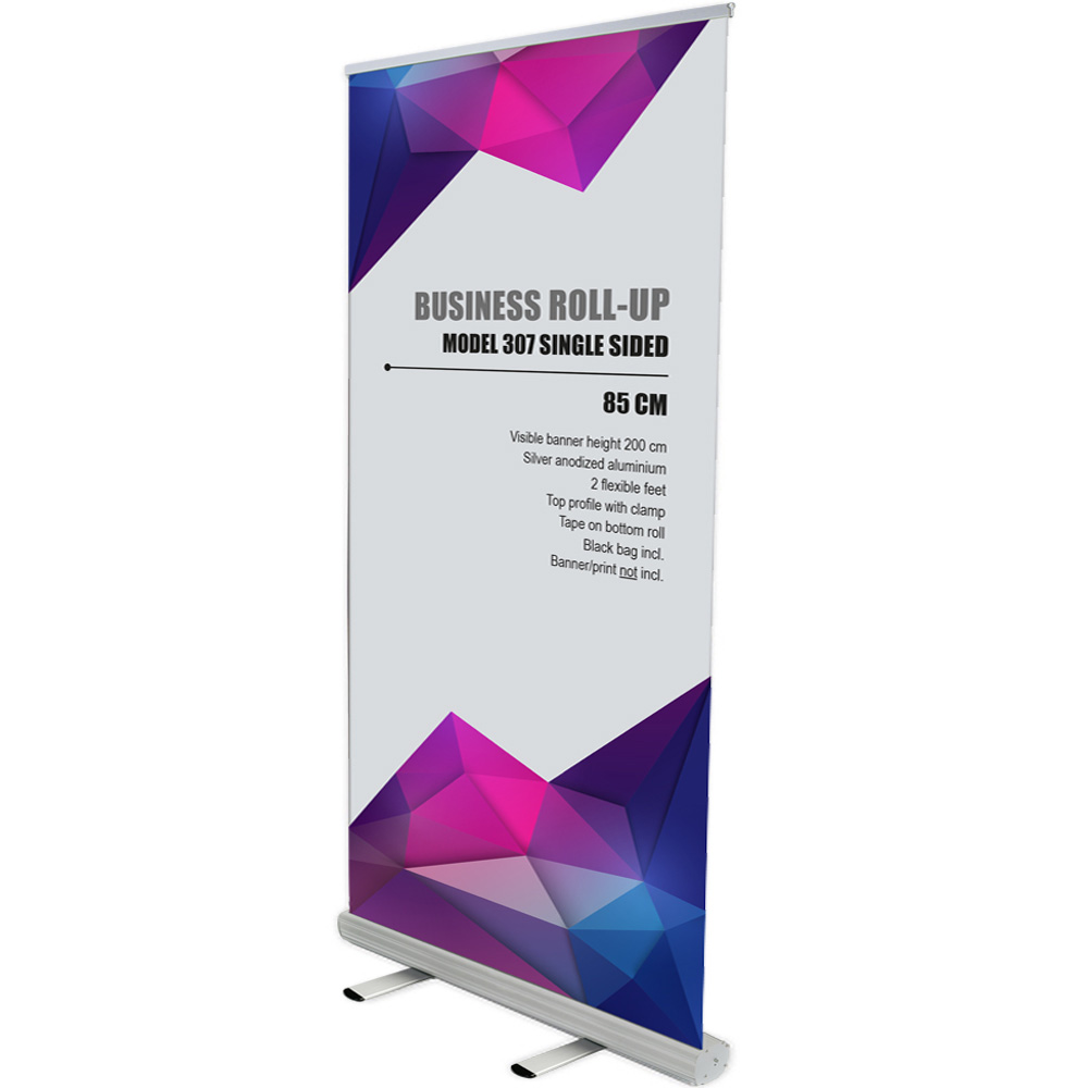 Roll-Up Kassette, Business, Einseitig, Aluminium, Inklusive Tasche