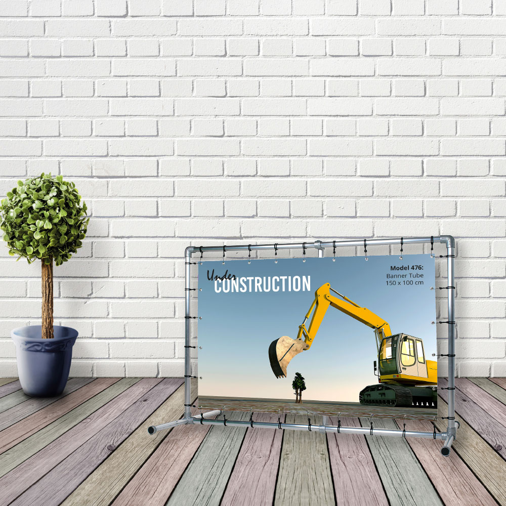 Bannerdisplay, Draußen, Banner Tube Freestanding, Aluminiumrohr 0.3 mm Ø 48 mm