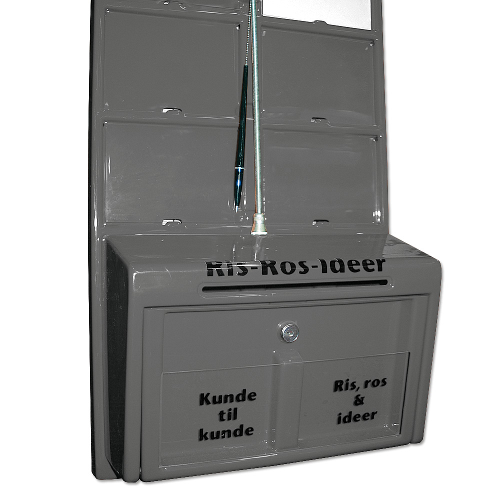 Informationstafel, Info Module, Anthrazitgrauer Plastik, mit Apet-Frontplatte