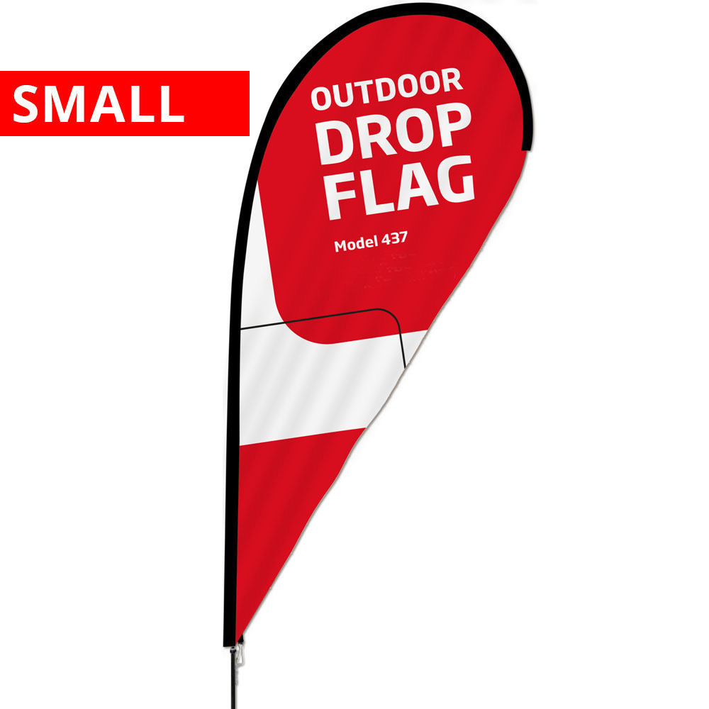 Beachflagge, Outdoor Drop Flag, Klein, Nur Stangensystem