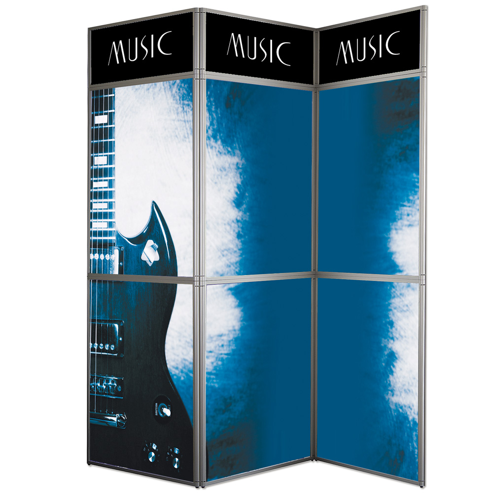 Messe Wand, Expo Wall, 3 Abschnitte, 219 x 239 cm, Ohne Druck