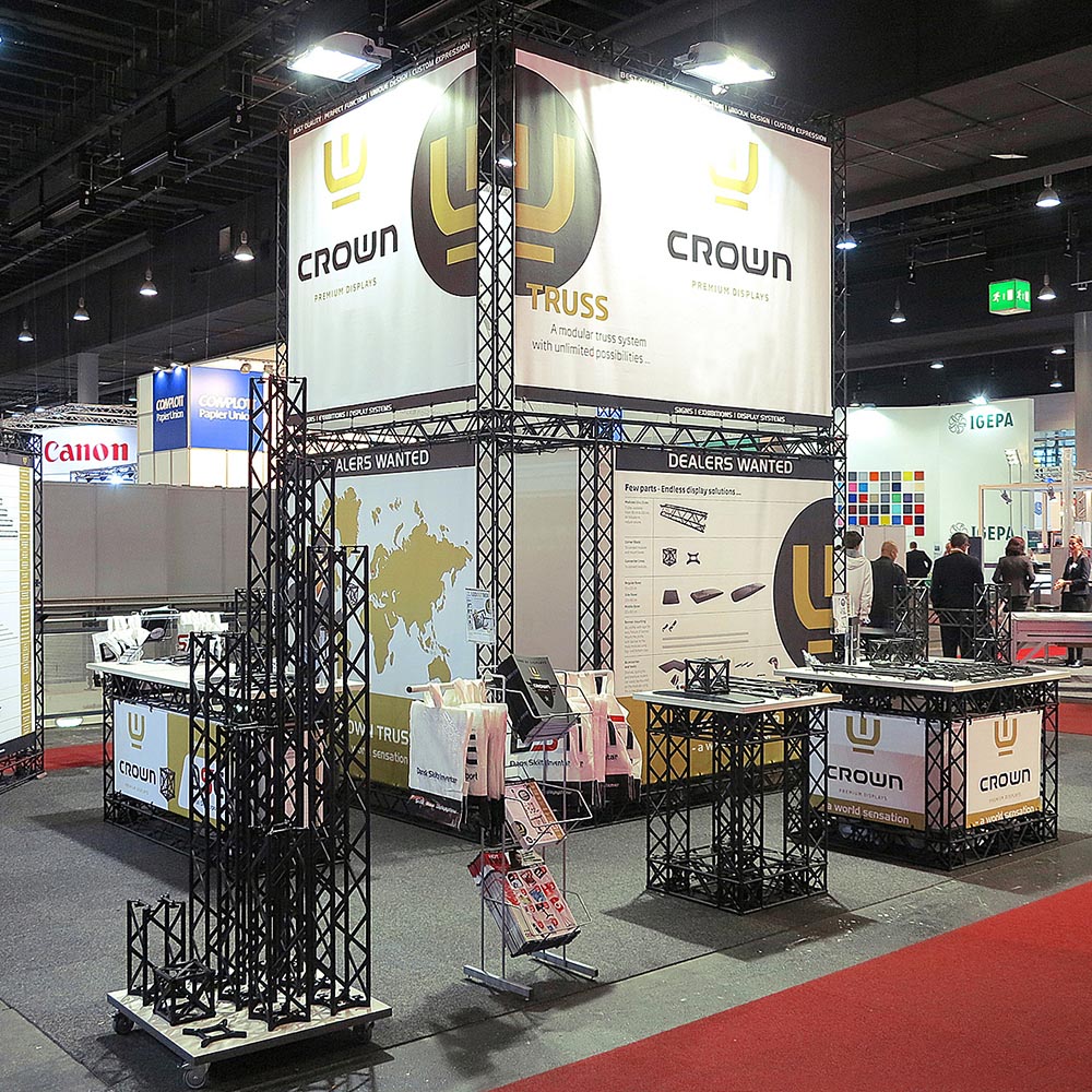 CROWN TRUSS 15 L-shape wall 3 x 3 m, 500 x 500 cm