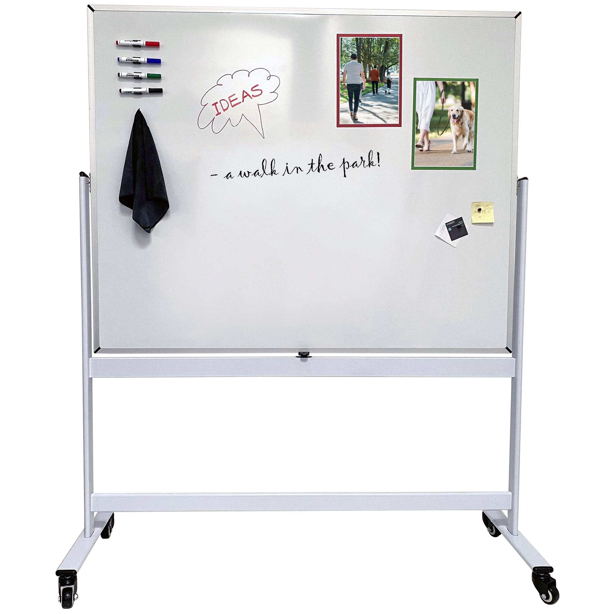 Drehbare Tafel auf Rollen, Inspire Pivot, Keramischer Whiteboard Oberfläche