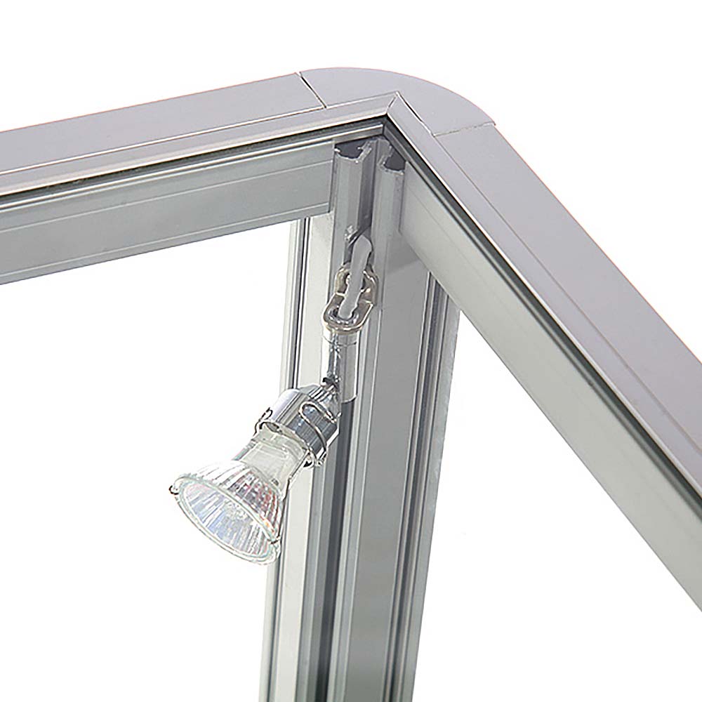 Vitrine, Showcase Desk Duo, LED-Licht, mit Schloss