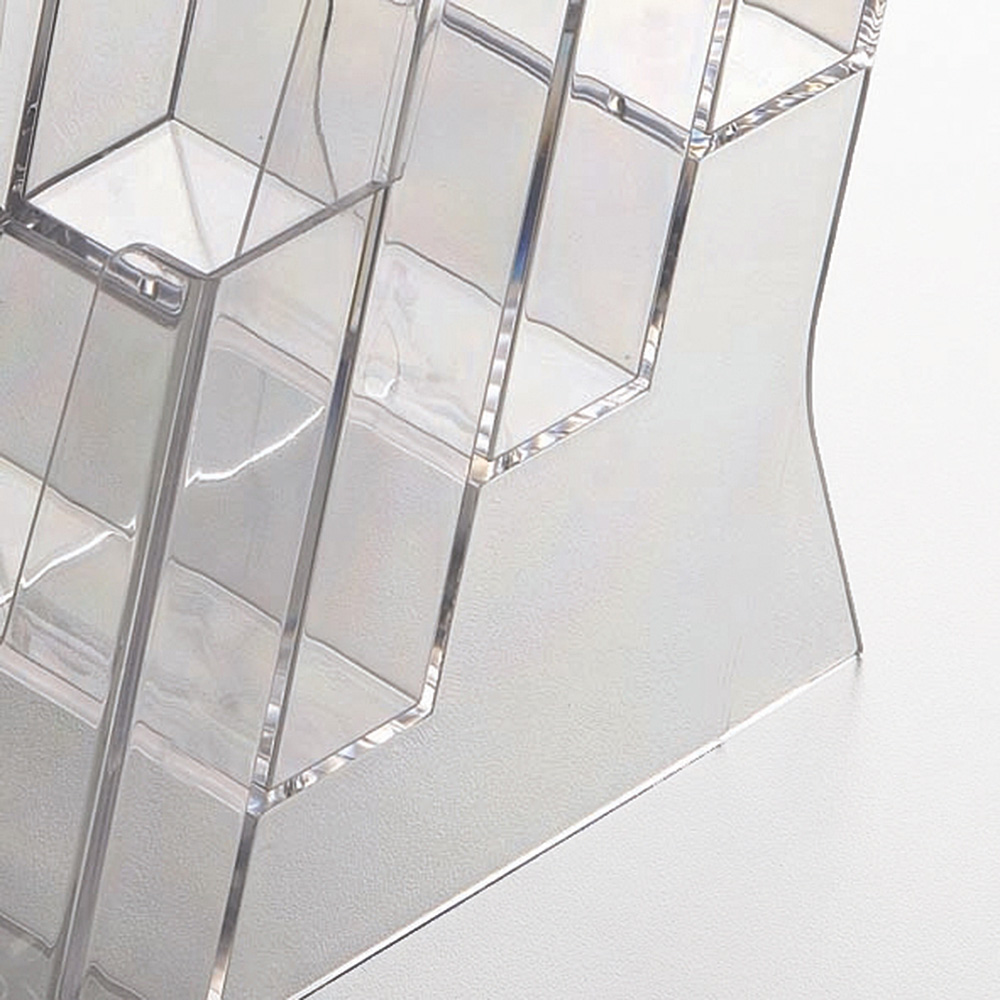 Prospekthalter Multi Dispenser, Klares Acryl, 3-Gänge-Menü