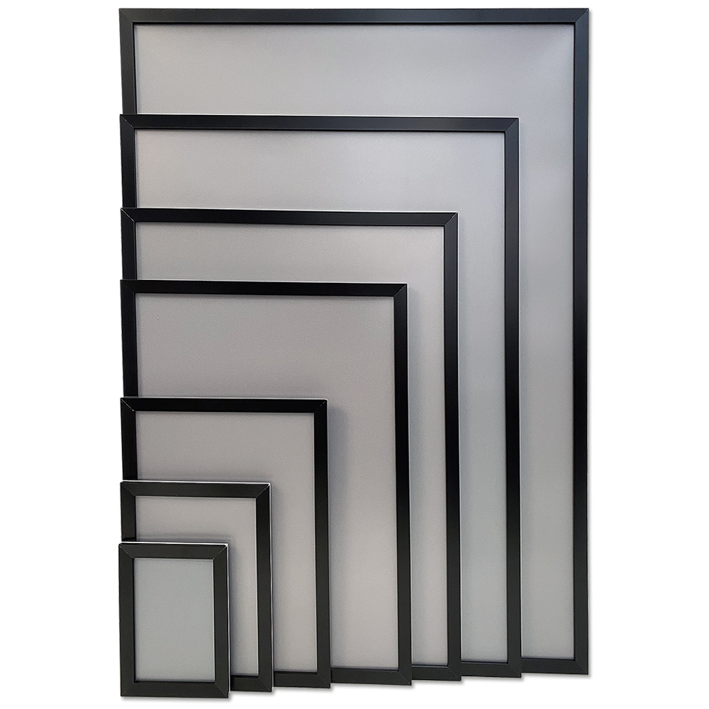Klapprahmen, 20 mm Aluminium Flachprofil, Schwarz