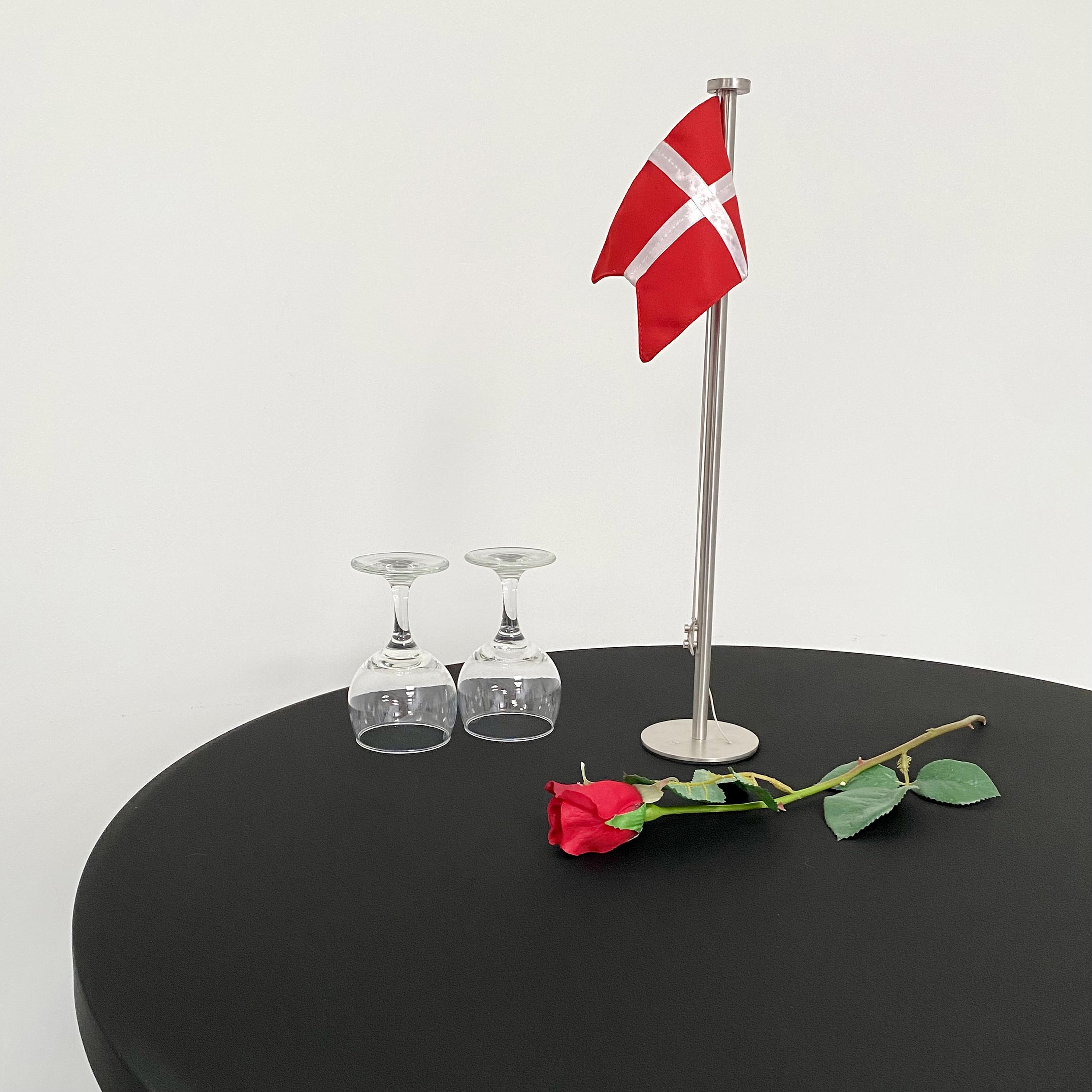 Elastische weiße Tischdecke, für Veranstaltungen, Ø80 cm