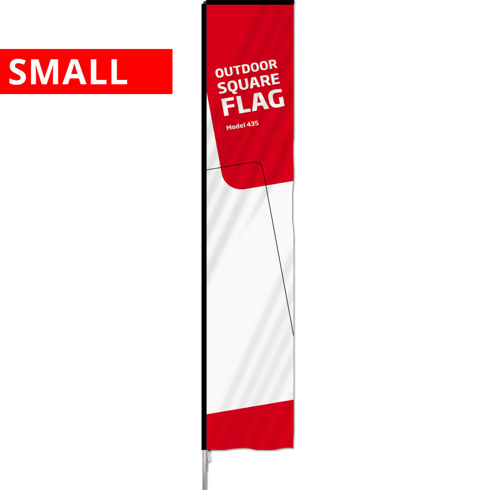 Beachflagge, Outdoor Square Flag, Klein, Nur Stangensystem