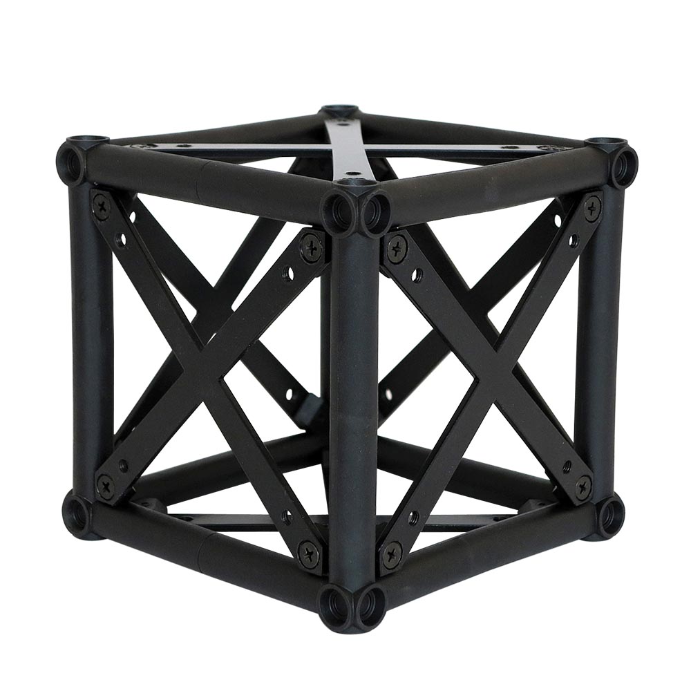 Crown Truss 15 Triple Banner Wall, Schwarz
