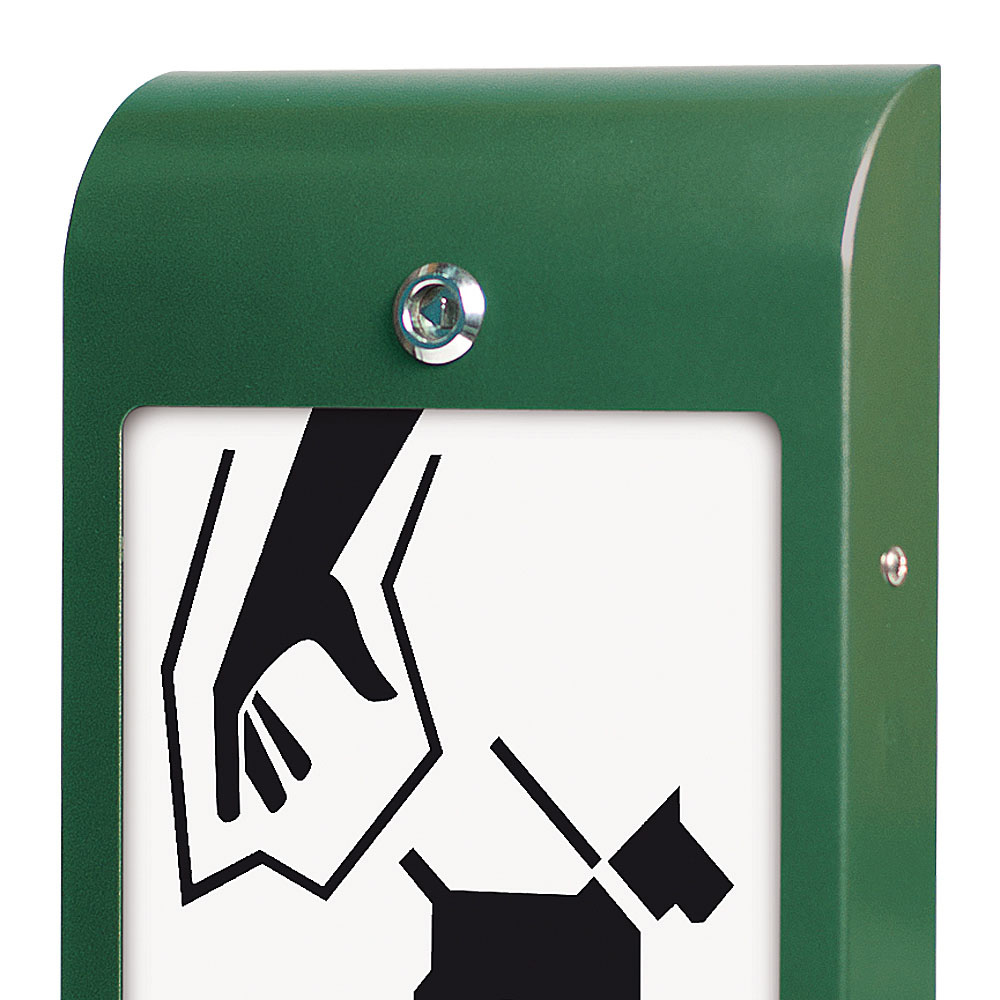 Hundebeutelspender mit A4-Infodisplay