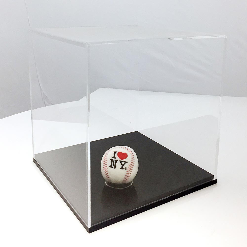 Vitrine, Showcase Square, 30,5 cm, Schwarz/Transparent