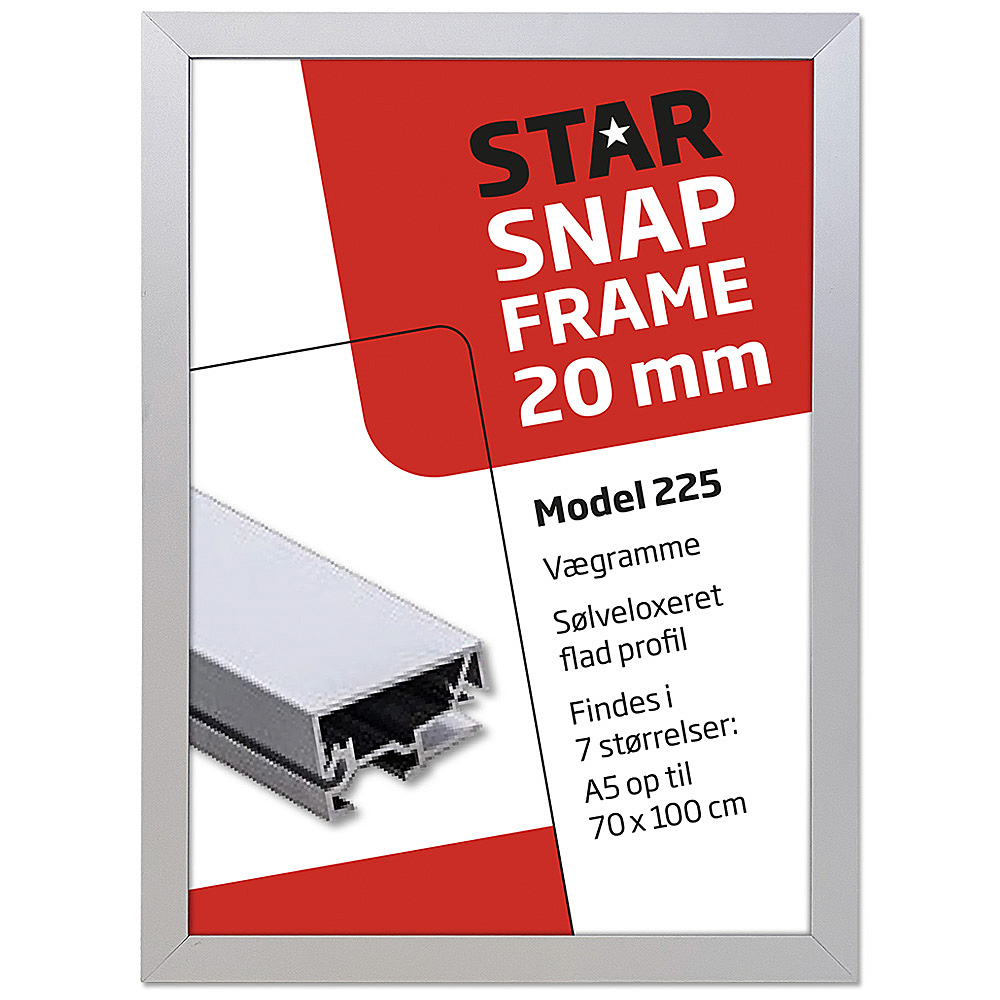 Klapprahmen, 20 mm Aluminium Flachprofil, Silber