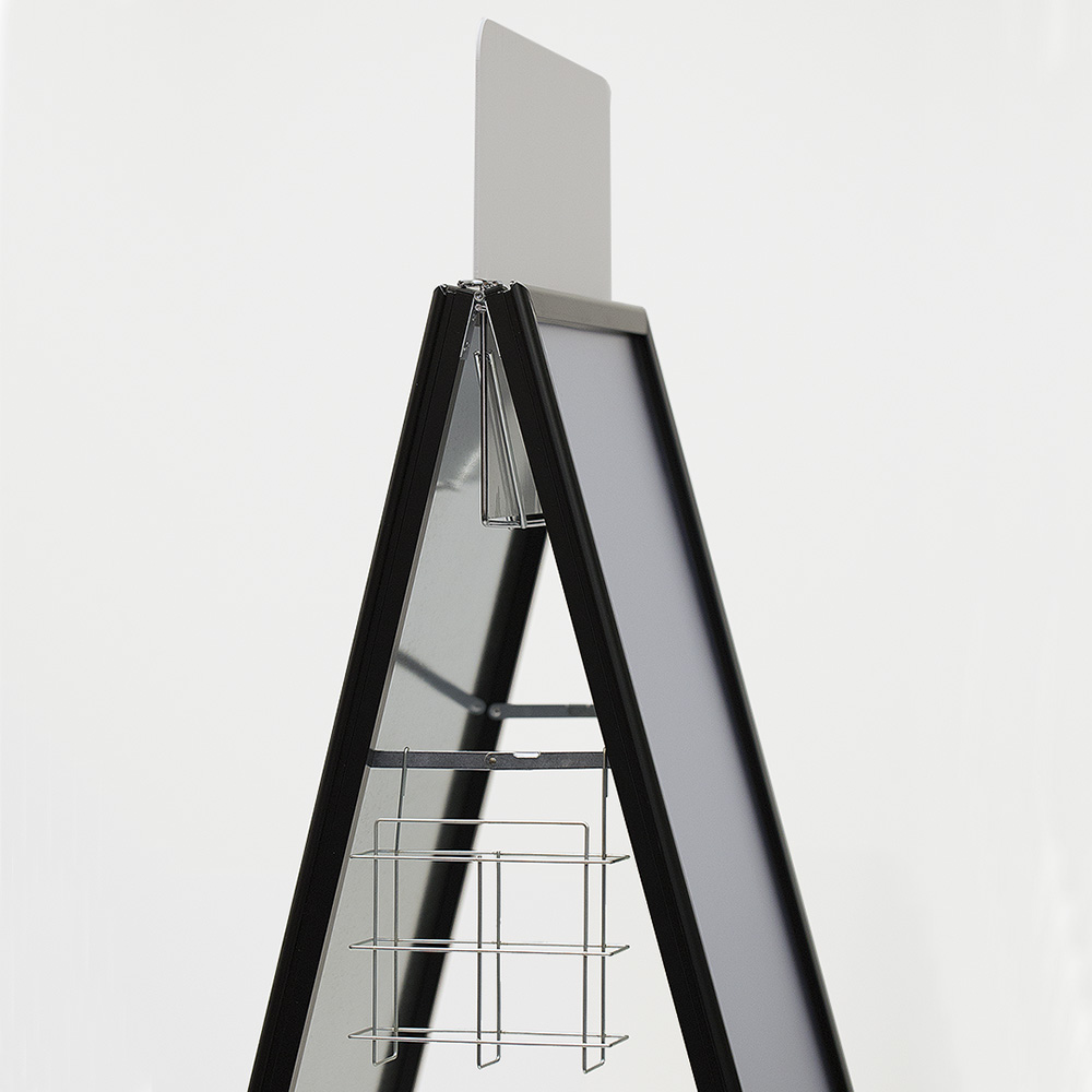 Kundenstopper, Alu-Line Standard, 32 mm, Schwarz