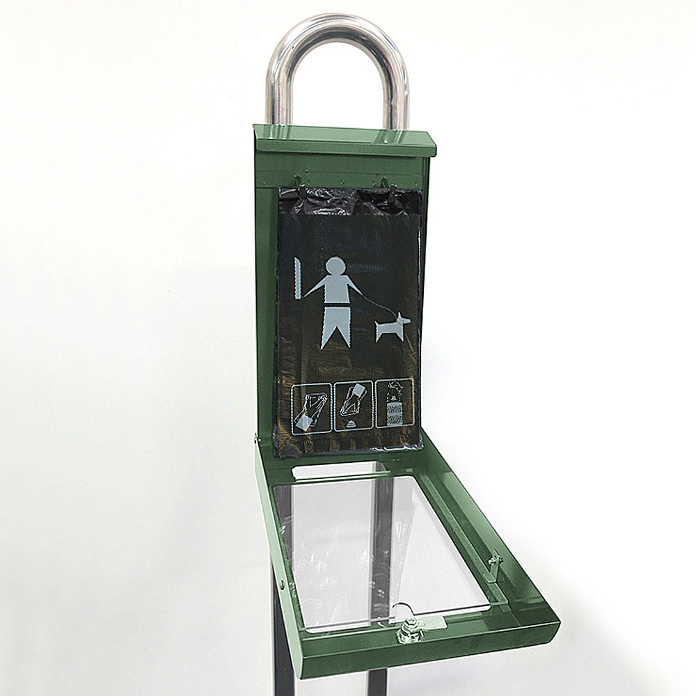Hundebeutelspender mit A4-Infodisplay
