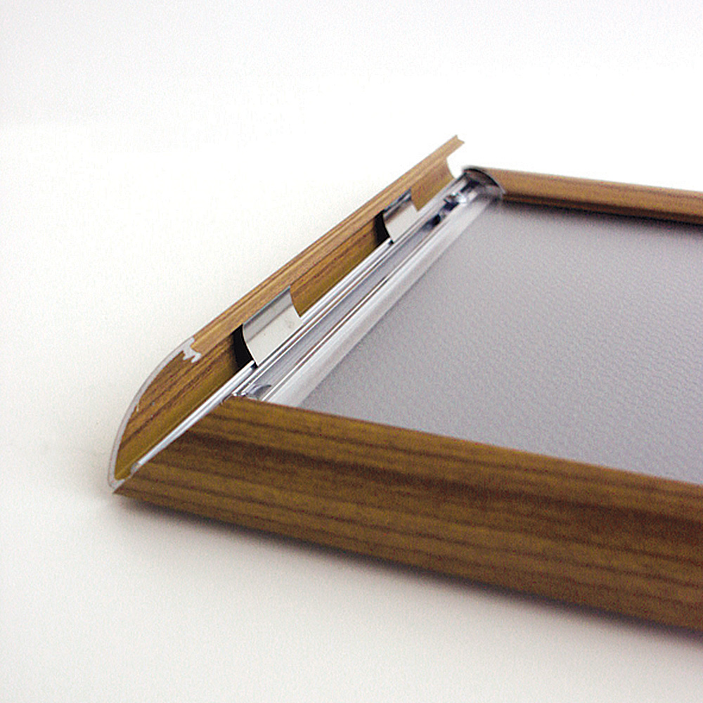 Klapprahmen, 25 mm Profil, Holzoptik, A1 - 59,4 x 84,1 cm