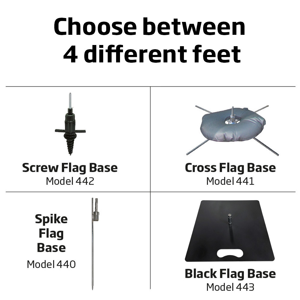 Beachflagge, Outdoor Square Flag, Medium, Nur Stangensystem