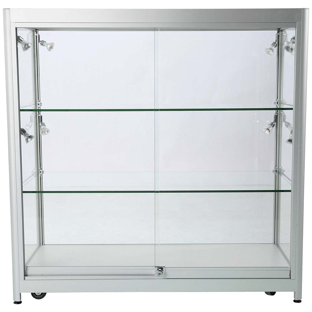 Vitrine, Showcase Counter Duo, LED-Licht, mit Schloss