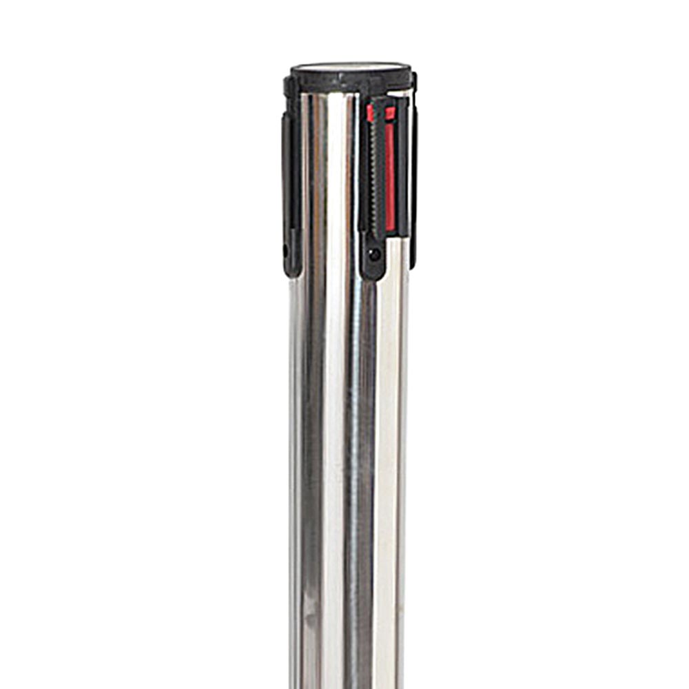 Absperrpfosten, 1 Stück, Metall, 3 m Klebeband