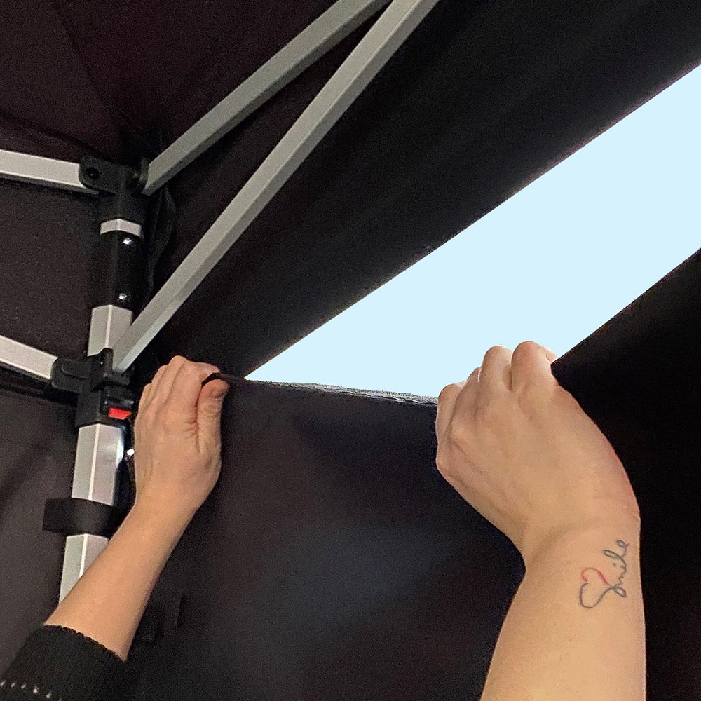 Seite, Event Tent Lux, Schwarz, Ohne Druck