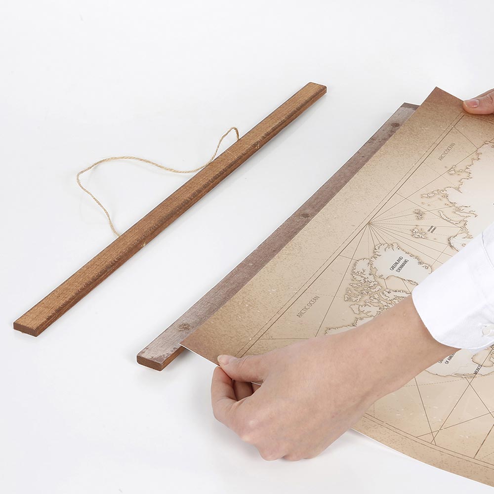Posterleiste, Wood Poster Hanger, Dunkle Buche, Magnetisch