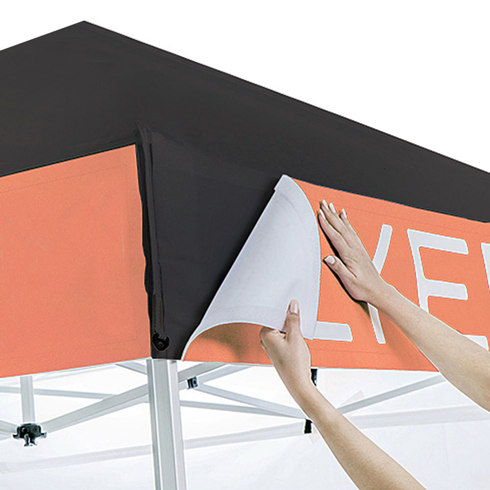 Event Tent Lux, Wasserdichtes Polyester, Silber/Schwarz