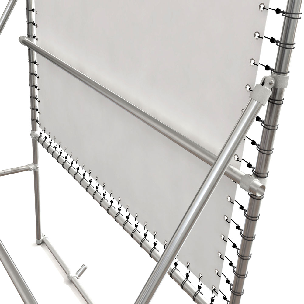 Bannerdisplay, Draußen, Banner Tube High Stand, Aluminiumrohr 0.3 mm Ø 48 mm