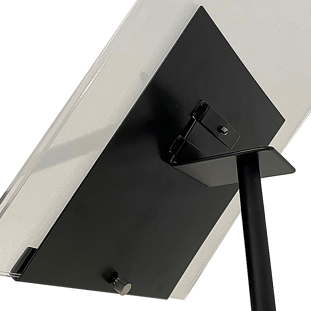 Infoständer für Tisch, Design Stand, Acrylhalter, Schwarz