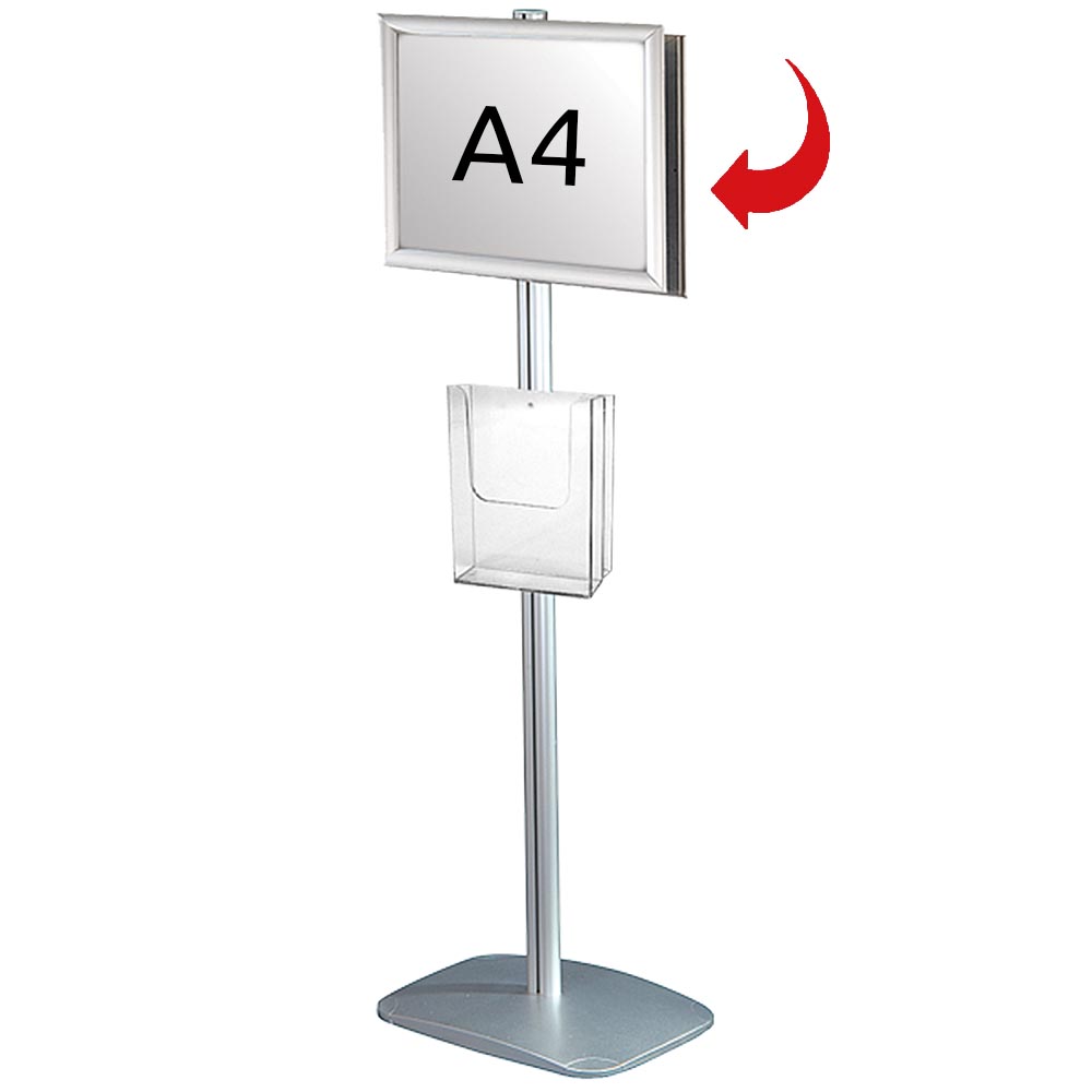Infoständer, Multistand, Doppeltseitig, 2 X A4-Prospekthalter, 2 X Klapprahmen