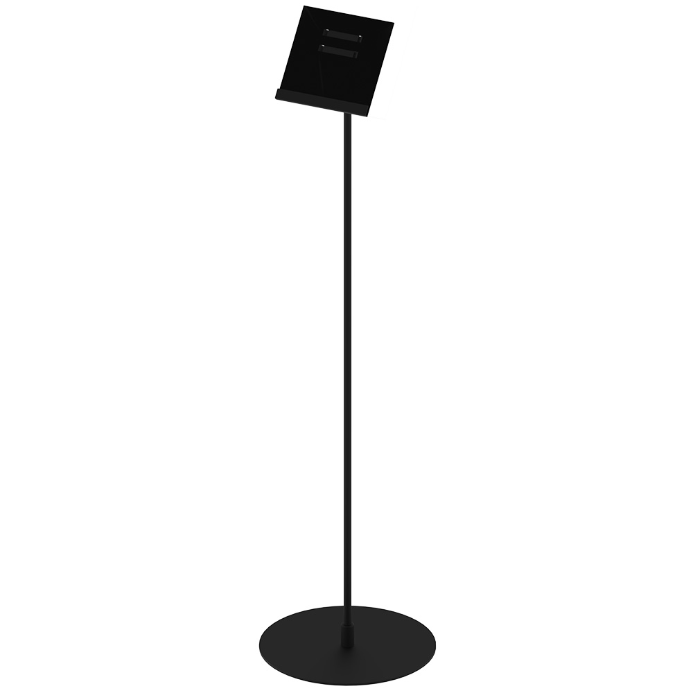 Infoständer, Design Stand, Acrylhalter, Schwarz, 132 cm Groß