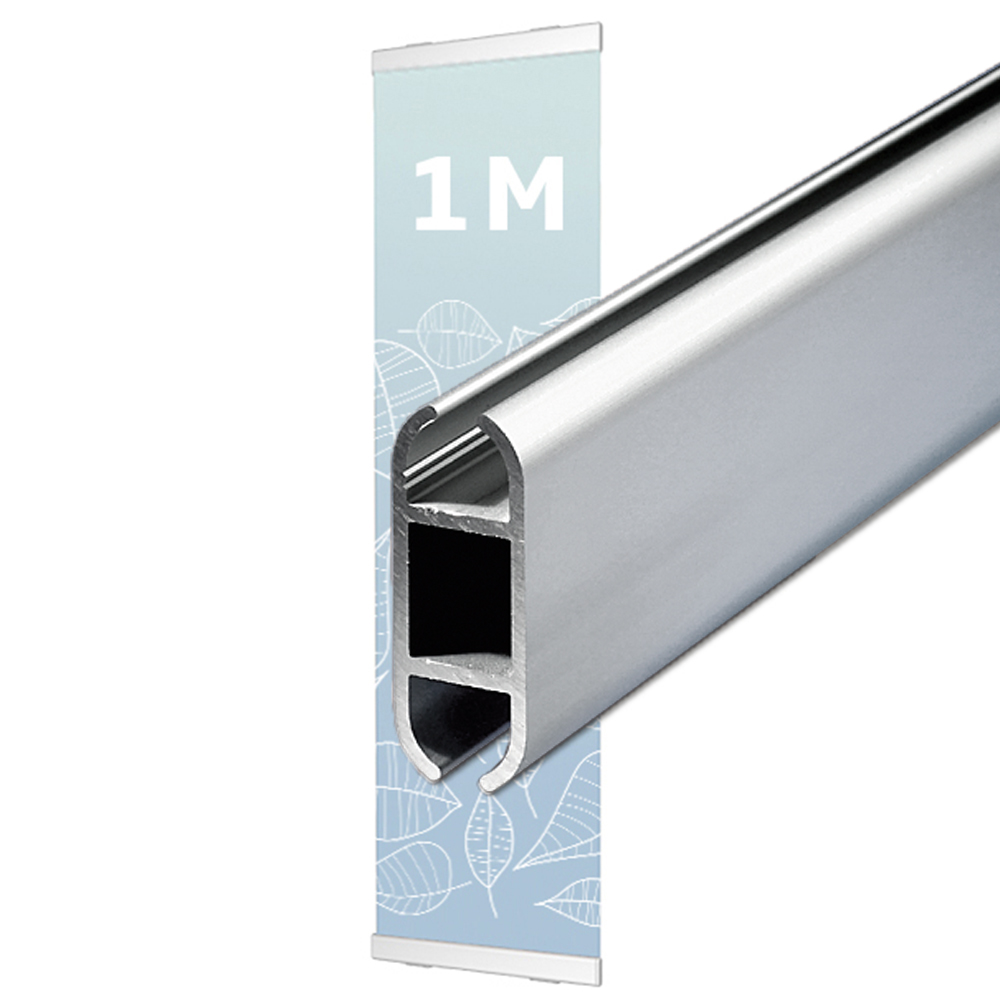 Bannerprofil, Draußen, Aluminium, Wandmontage