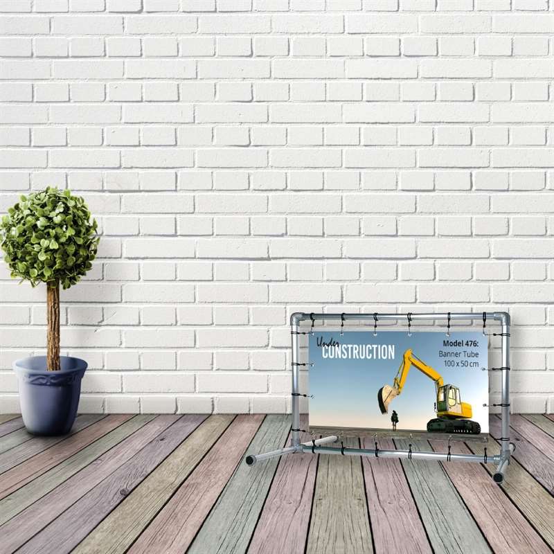 Bannerdisplay, Draußen, Banner Tube Freestanding, Aluminiumrohr 0.3 mm Ø 48 mm
