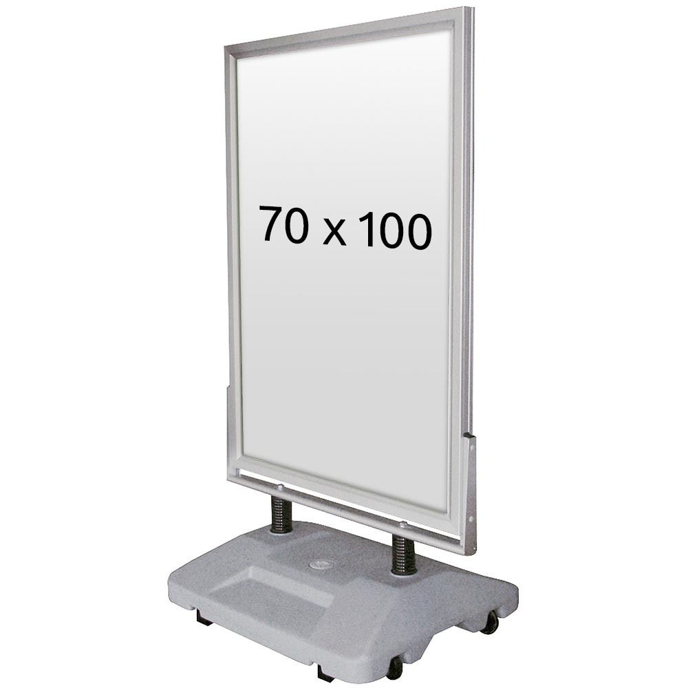 Kundenstopper Wind-Sign Waterbase Silber
