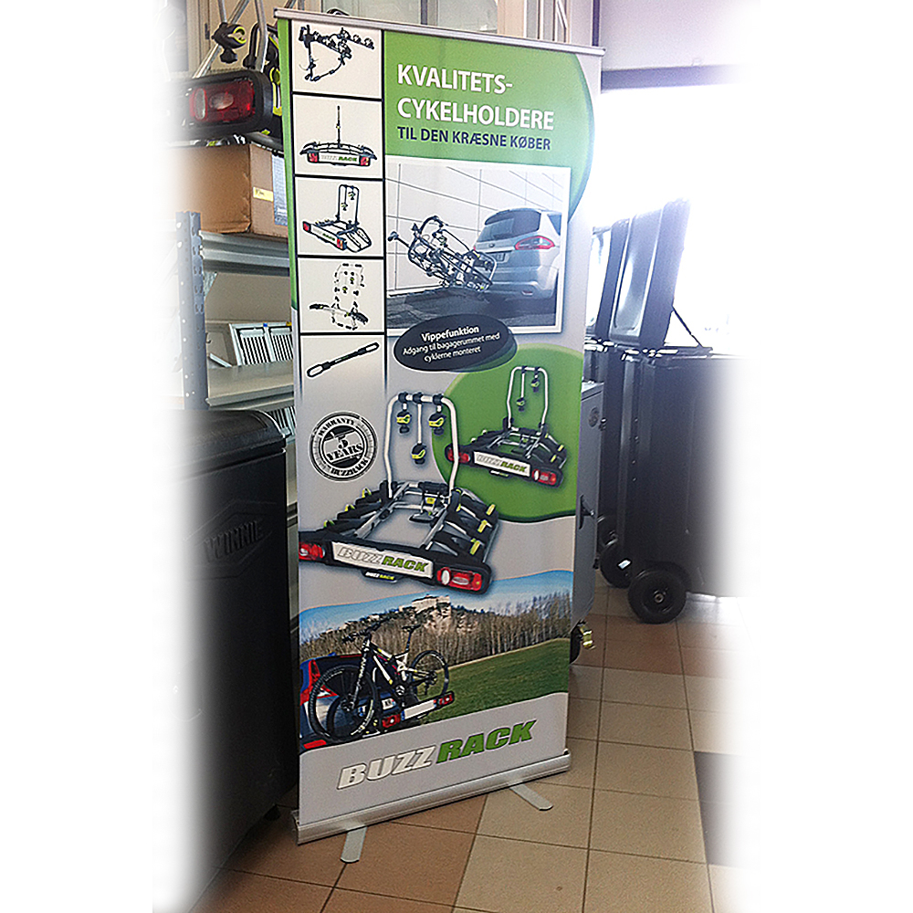 Roll-Up Basic, Basic, Einseitig, Aluminium, Silber