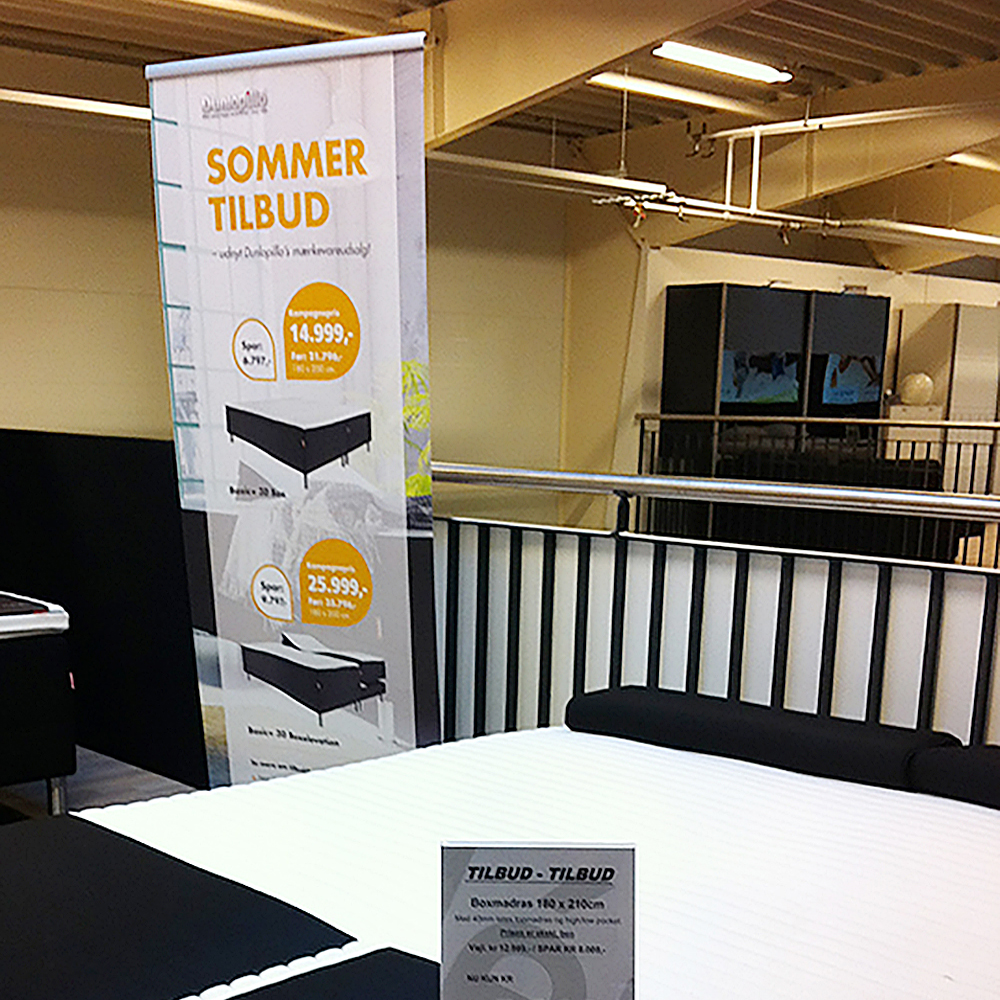 Roll-Up Kassette, Eco, Einseitig, Aluminium/Silber, Inklusive Tasche