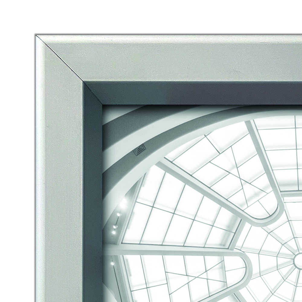 Klapprahmen, Security Frame, 42 mm Aluminiumprofil, Silber