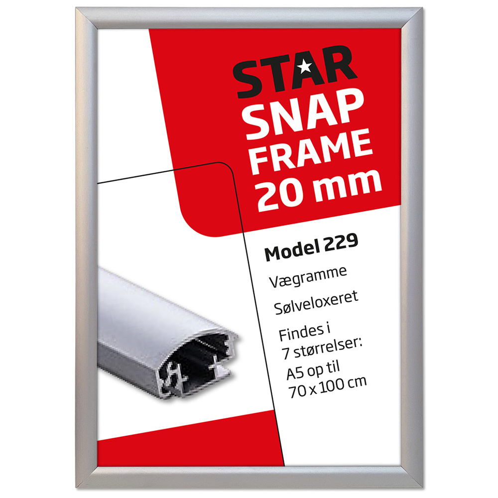 Klapprahmen, 20 mm Aluminiumprofil, Silber