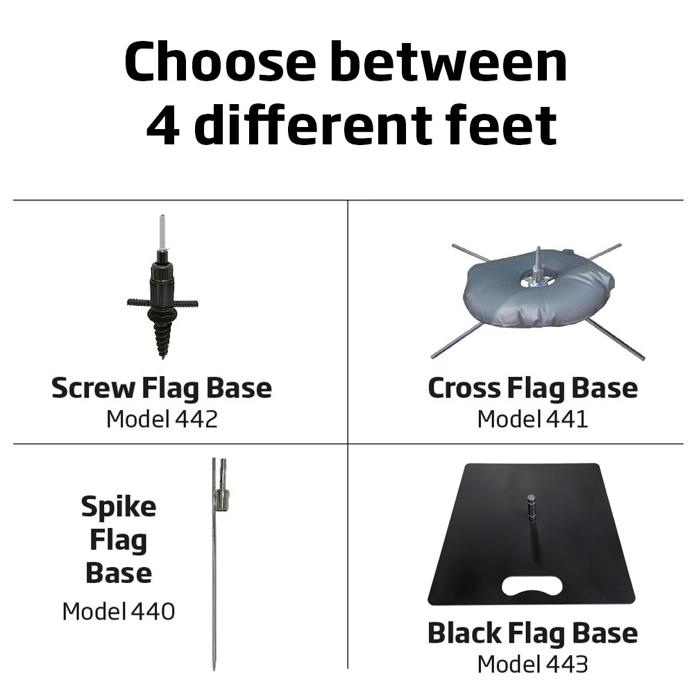 Beachflagge, Outdoor Square Flag, Klein, Nur Stangensystem