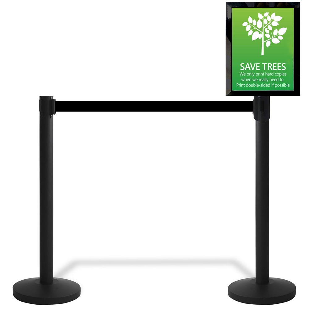 Rahmen für Crowd Barrier Belt System (Slide-In), Schwarz