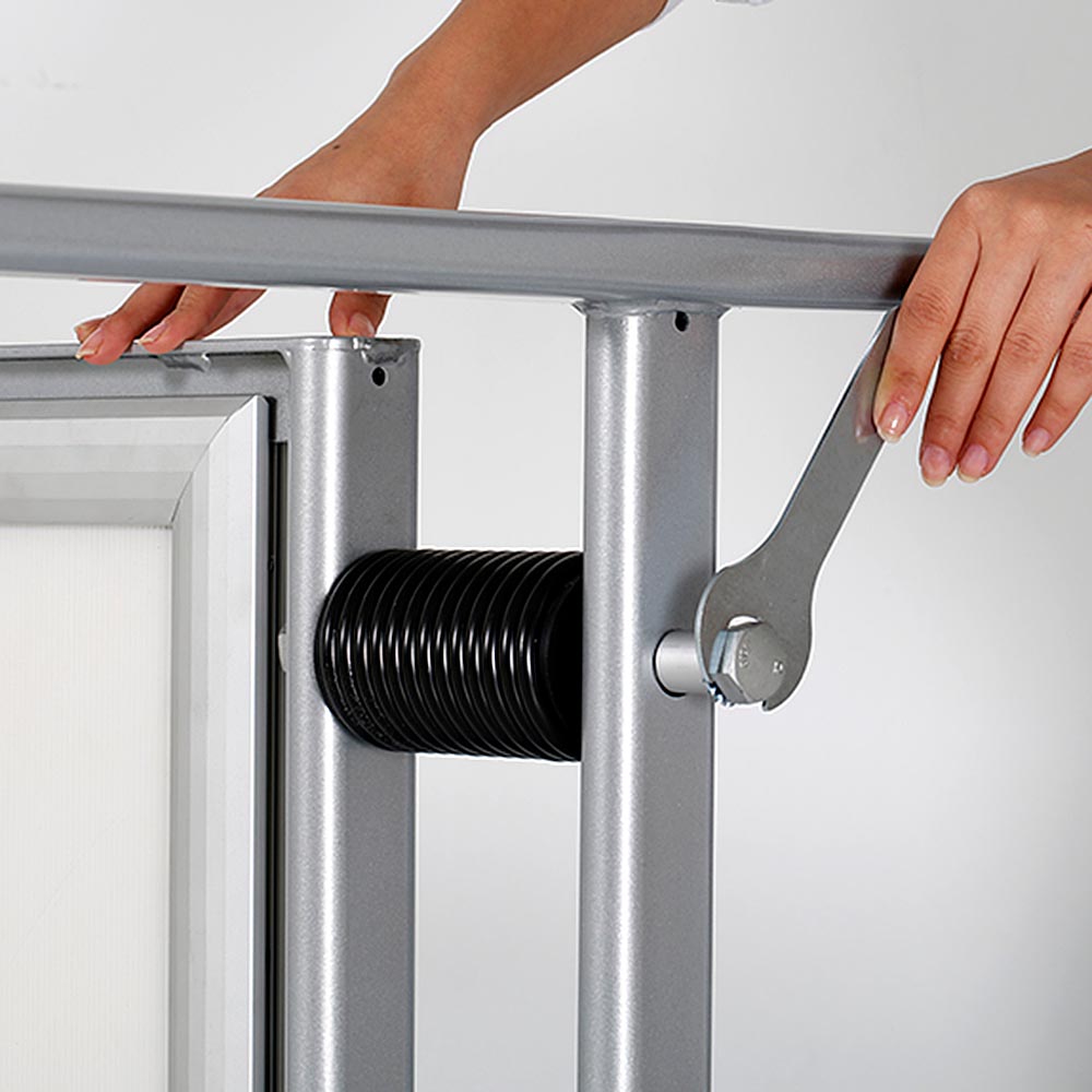 Kundenstopper, Wind-Line Basic, Silber