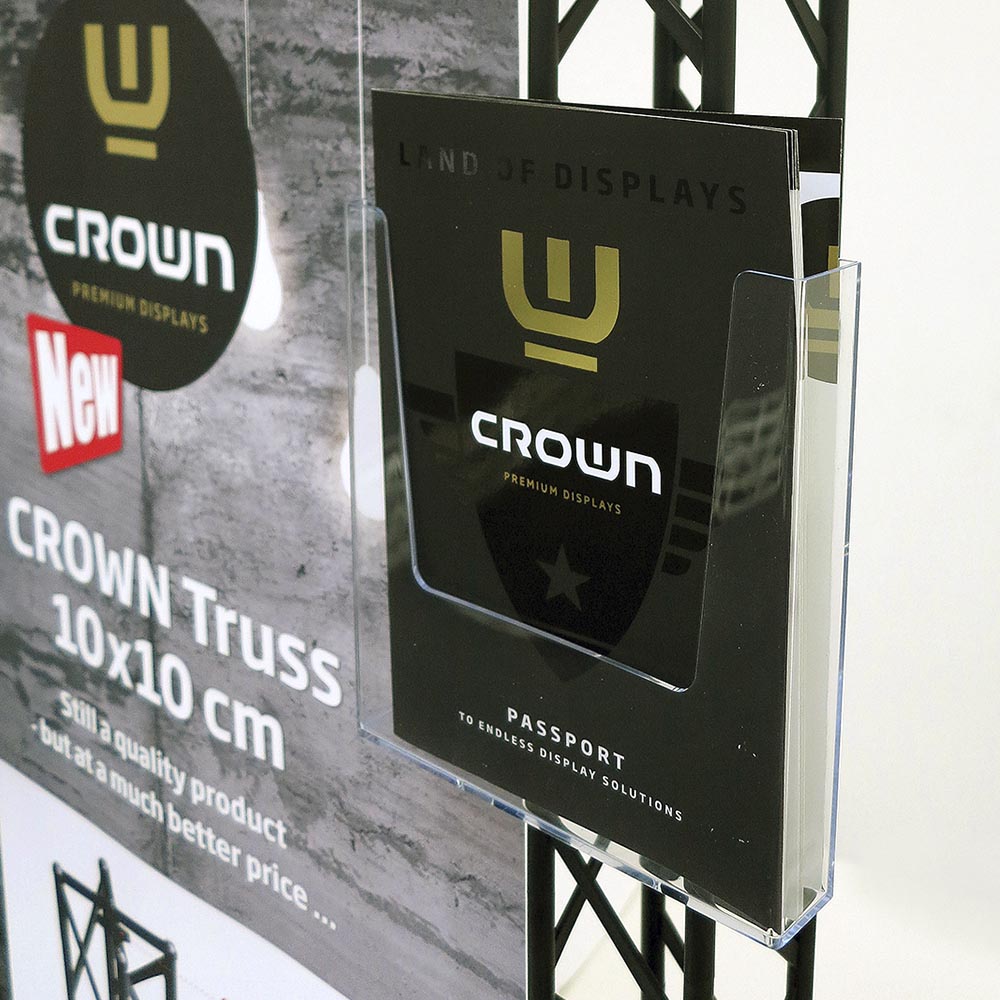 Crown Truss 15 Brochureholder, A5 mit Halterung