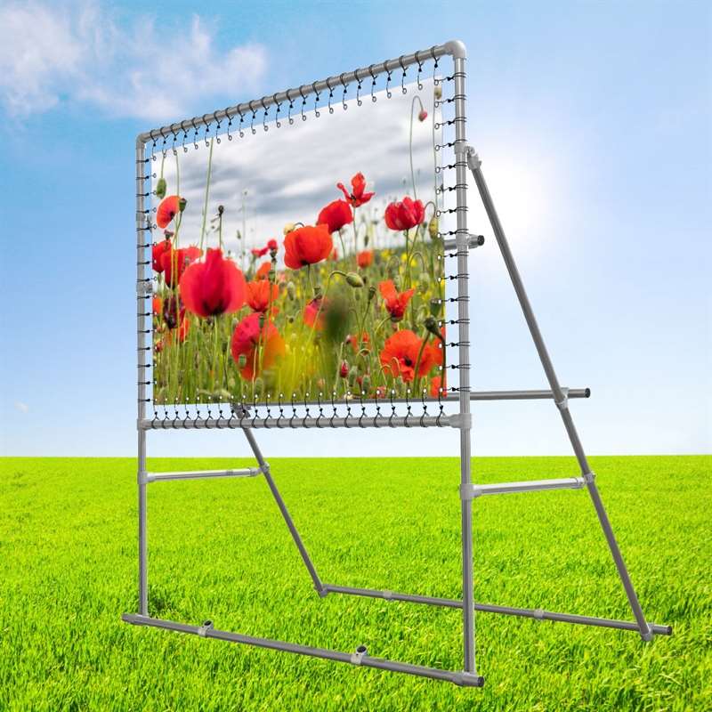 Bannerdisplay, Draußen, Banner Tube High Stand, Aluminiumrohr 0.3 mm Ø 48 mm