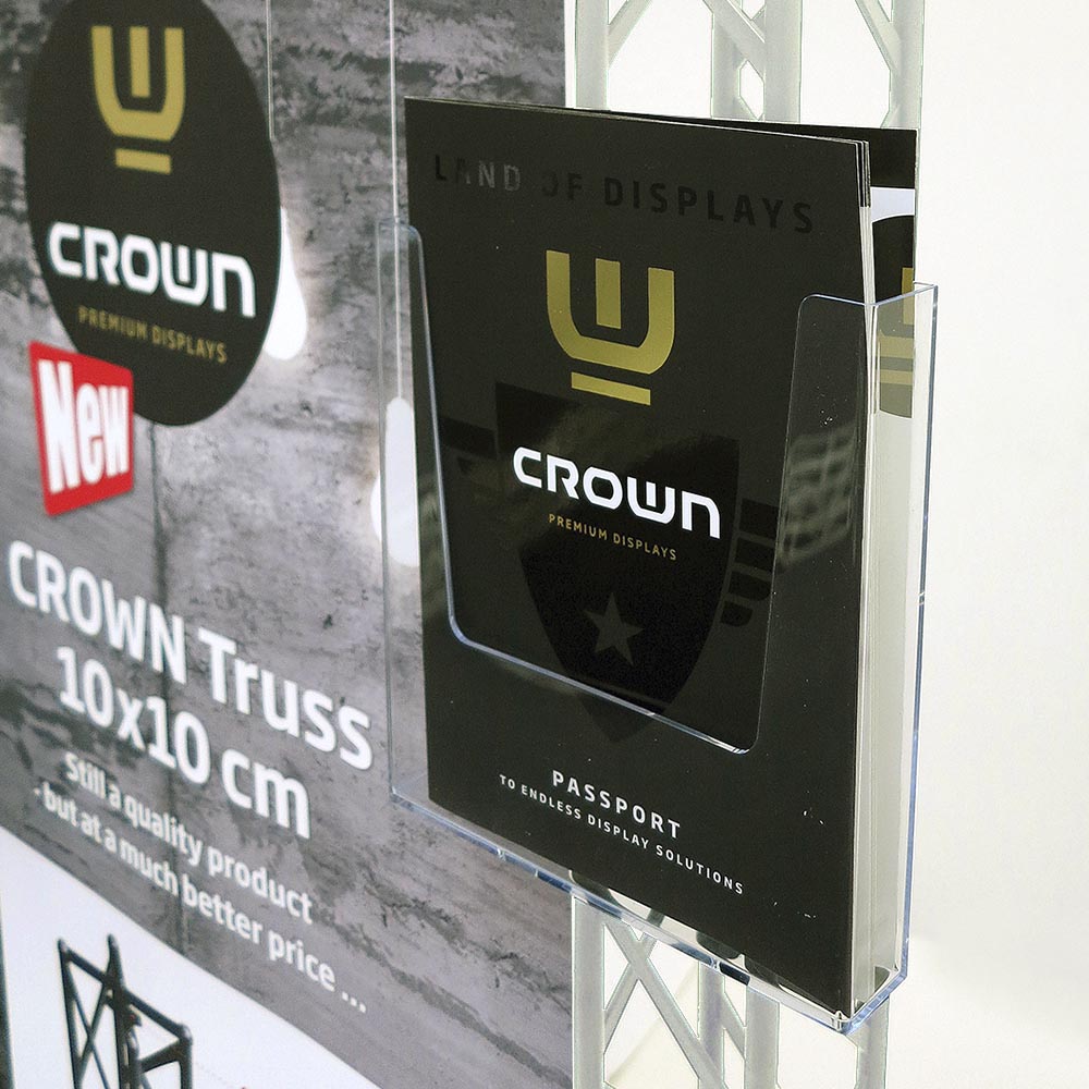 Crown Truss 15 Brochureholder, A5 mit Halterung