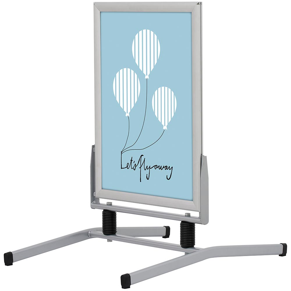 Kundenstopper, Wind-Line Basic, Silber