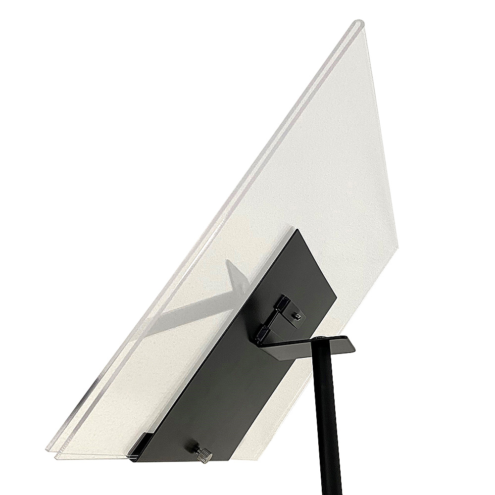 Infoständer, Design Stand, Acrylhalter, Schwarz, 132 cm Groß
