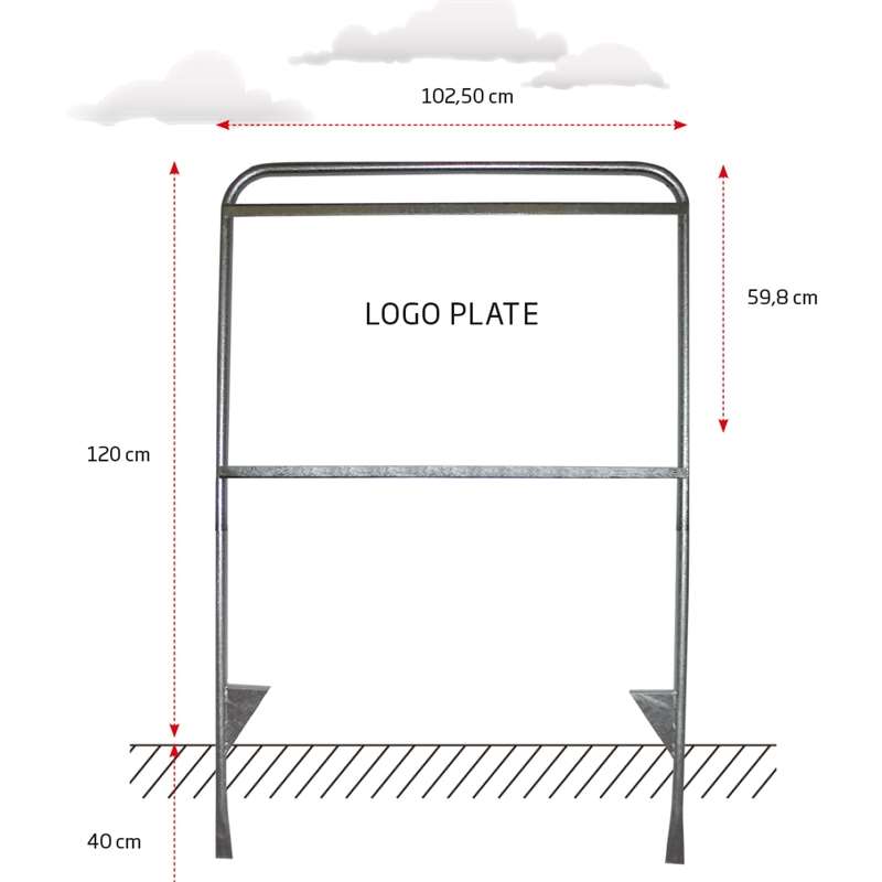 Maklerschild / Gartenschild, Estate Sign XL, Ohne Druck und ohne Platte