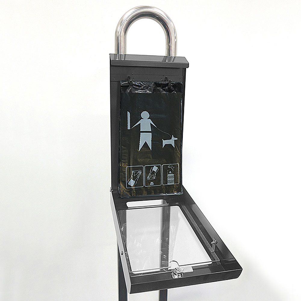 Hundebeutelspender mit A4-Infodisplay