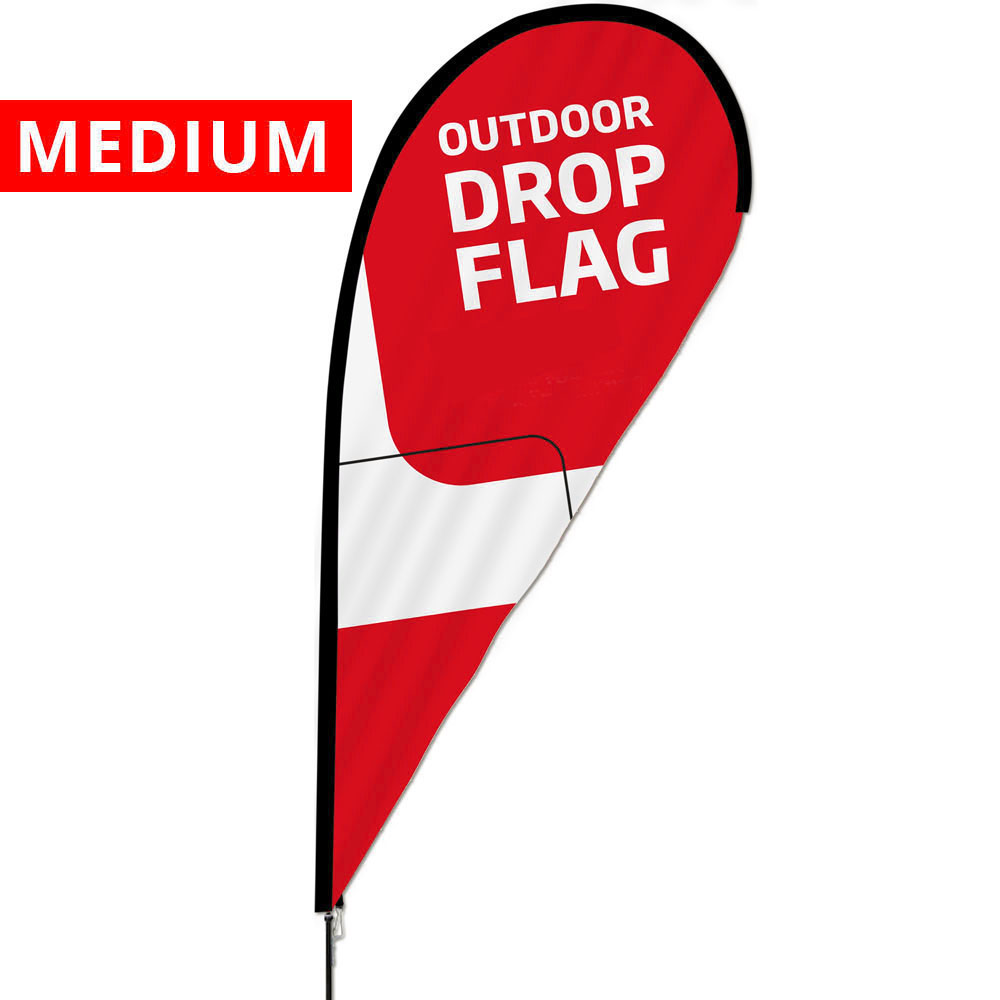 Beachflagge, Outdoor Drop Flag, Medium, Nur Stangensystem